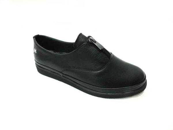 Marine Shoes Hakiki Deri Günlük Kadın Ayakkabı Siyah 86 525