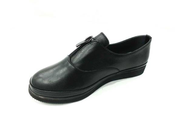 Marine Shoes Hakiki Deri Günlük Kadın Ayakkabı Siyah 86 525