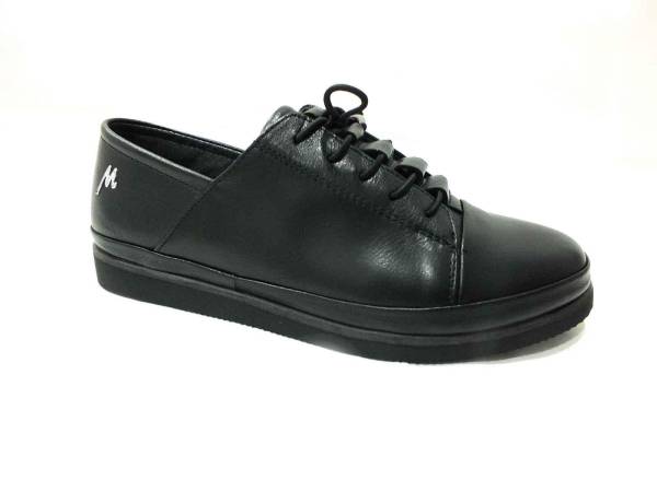 Marine Shoes Hakiki Deri Günlük Kadın Ayakkabı Siyah-Siyah 86 K196