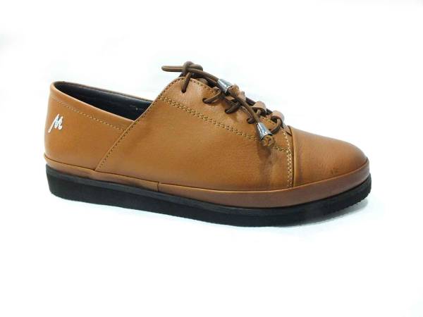 Marine Shoes Hakiki Deri Günlük Kadın Ayakkabı Taba 86 K196