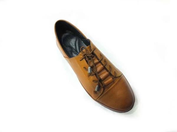 Marine Shoes Hakiki Deri Günlük Kadın Ayakkabı Taba 86 K196