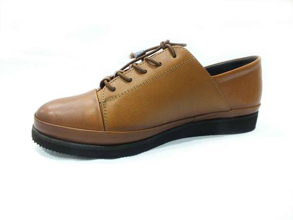 Marine Shoes Hakiki Deri Günlük Kadın Ayakkabı Taba 86 K196