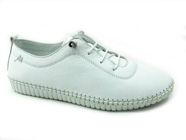 Marine Shoes Hakiki Deri Günlük Kadın Ayakkabısı Beyaz 86 296