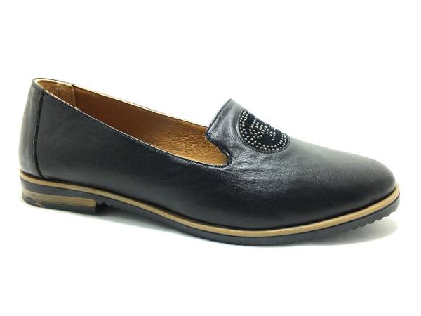 Marine Shoes Hakiki Deri Günlük Kadın Ayakkabısı Siyah 86 2043