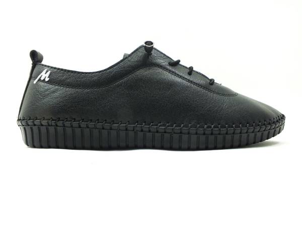 Marine Shoes Hakiki Deri Günlük Kadın Ayakkabısı Siyah 86 296