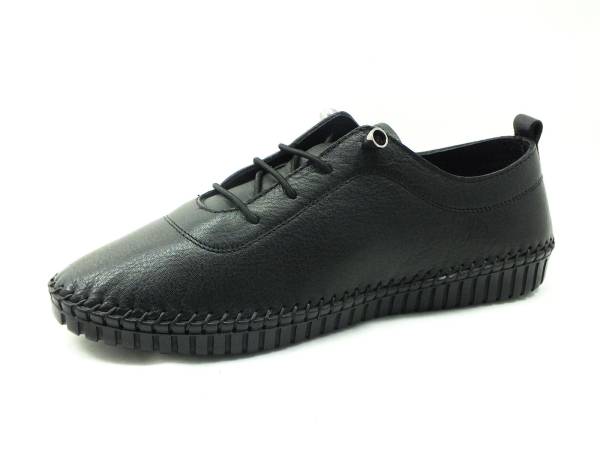 Marine Shoes Hakiki Deri Günlük Kadın Ayakkabısı Siyah 86 296
