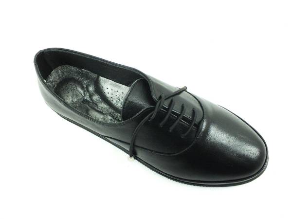 Marine Shoes Hakiki Deri Günlük Kadın Ayakkabısı Siyah 86 K93