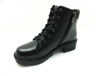 Marine Shoes Hakiki Deri Kadın Botu Siyah 86 1016 - Thumbnail