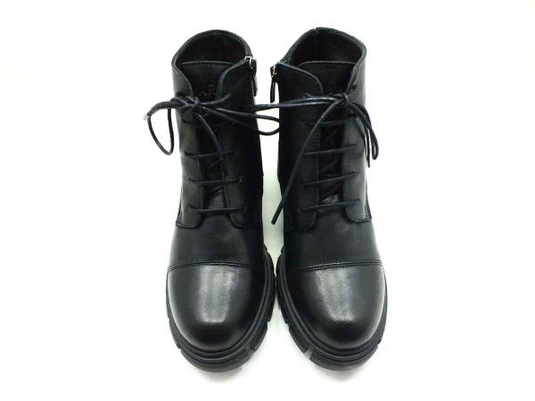 Marine Shoes Hakiki Deri Kadın Botu Siyah 86 22605