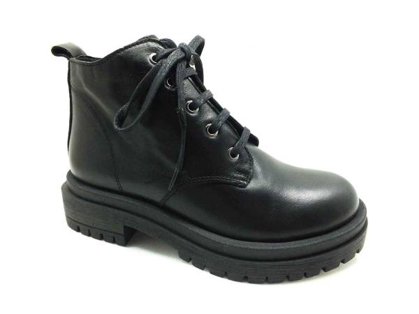 Marine Shoes Hakiki Deri Kadın Botu Siyah 86 22952