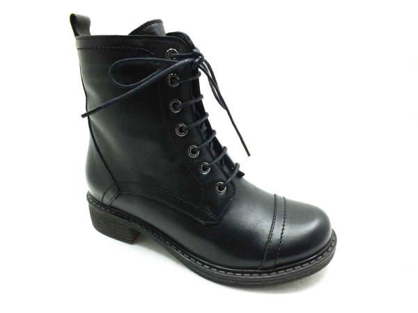 Marine Shoes Hakiki Deri Kadın Botu Siyah 86 4301