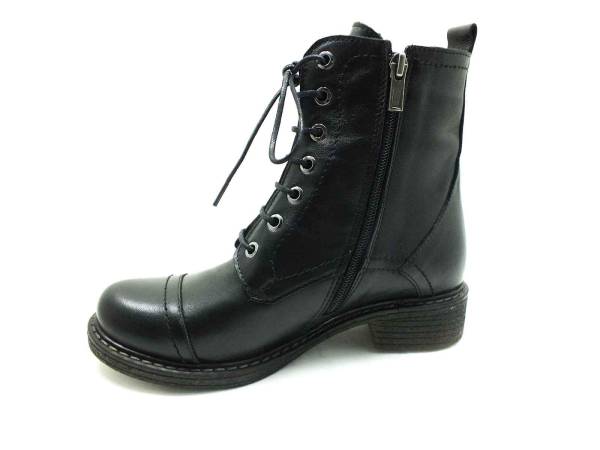 Marine Shoes Hakiki Deri Kadın Botu Siyah 86 4301
