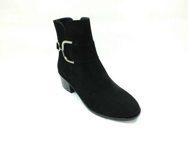 Marine Shoes Hakiki Deri Kadın Botu Siyah-Nubuk 86 245