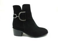 Marine Shoes Hakiki Deri Kadın Botu Siyah-Nubuk 86 245 - Thumbnail