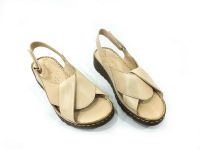 Marine Shoes Hakiki Deri Kadın Sandalet Bej 86 018 - Thumbnail