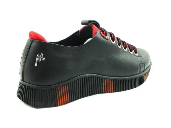 Marine Shoes Hakiki Deri Kadın Sneaker Siyah 86 2010 
