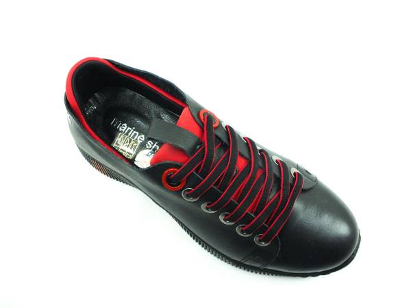 Marine Shoes Hakiki Deri Kadın Sneaker Siyah 86 2010 