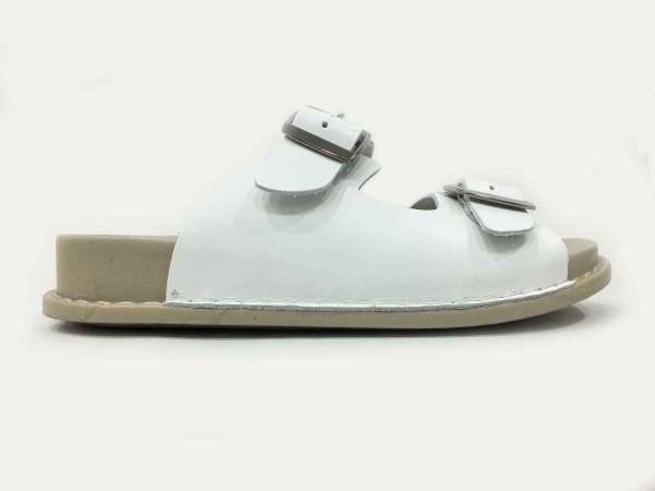 Marine Shoes Hakiki Deri Kadın Terlik Beyaz 86 P32