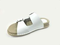 Marine Shoes Hakiki Deri Kadın Terlik Beyaz 86 P32 - Thumbnail