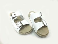 Marine Shoes Hakiki Deri Kadın Terlik Beyaz 86 P32 - Thumbnail