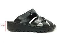 Marine Shoes Hakiki Deri Kadın Terlik Siyah 86 012 - Thumbnail