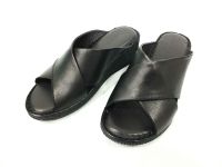 Marine Shoes Hakiki Deri Kadın Terlik Siyah 86 043 - Thumbnail