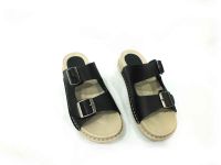 Marine Shoes Hakiki Deri Kadın Terlik Siyah 86 P32 - Thumbnail