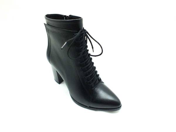 Marine Shoes Sivri Burunlu Topuklu Kadın Botu Siyah