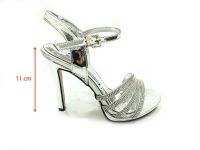 Marine Shoes Taşlı Topuklu Ayakkabı Gümüş 86 301 - Thumbnail
