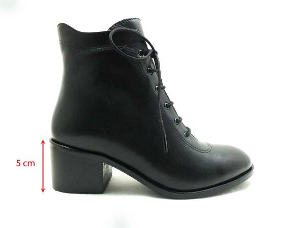 Marine Shoes Topuklu Hakiki Deri Kadın Botu Siyah 86 241