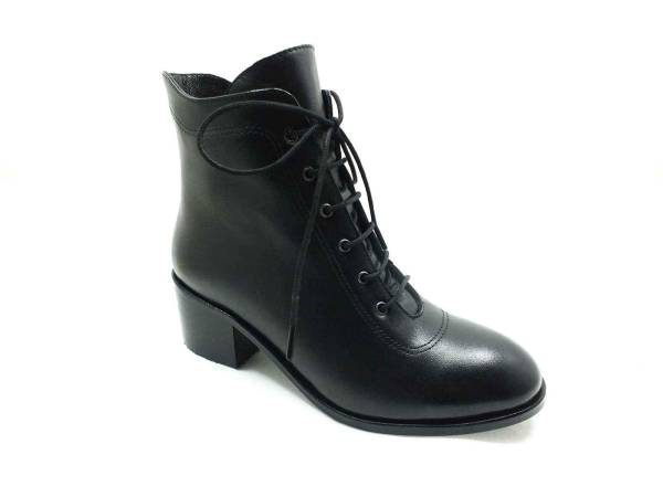 Marine Shoes Topuklu Hakiki Deri Kadın Botu Siyah 86 241