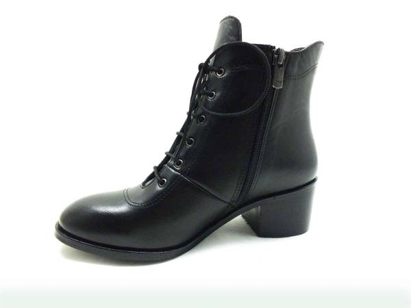 Marine Shoes Topuklu Hakiki Deri Kadın Botu Siyah 86 241