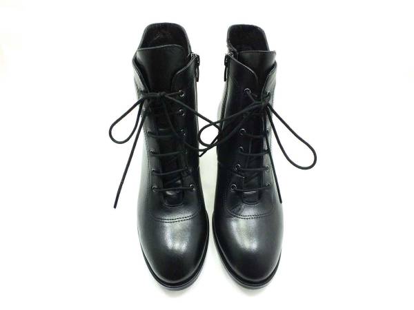 Marine Shoes Topuklu Hakiki Deri Kadın Botu Siyah 86 241