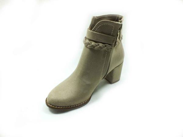 Marine Shoes Topuklu Kadın Botu Bej-Süet 86 405