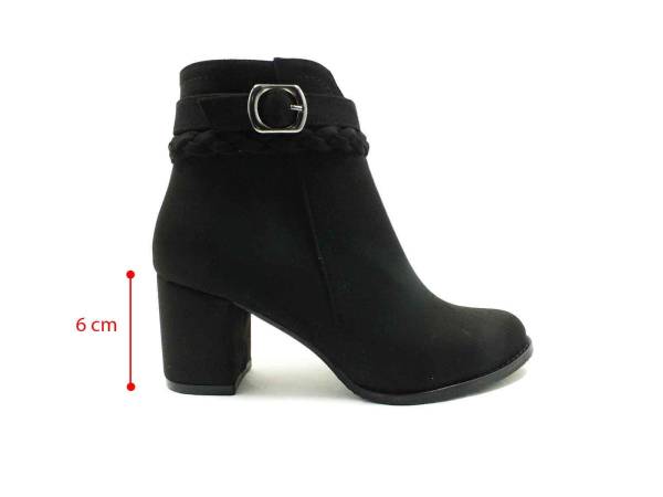 Marine Shoes Topuklu Kadın Botu Siyah-Süet 86 405