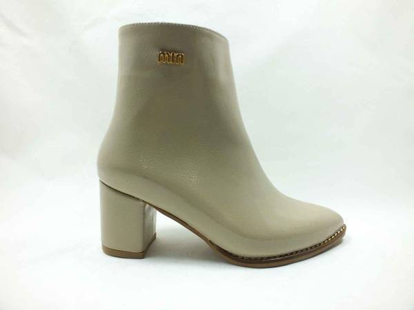 Marine Shoes Topuklu Klasik Rugan Bot Bej 86 21K-05