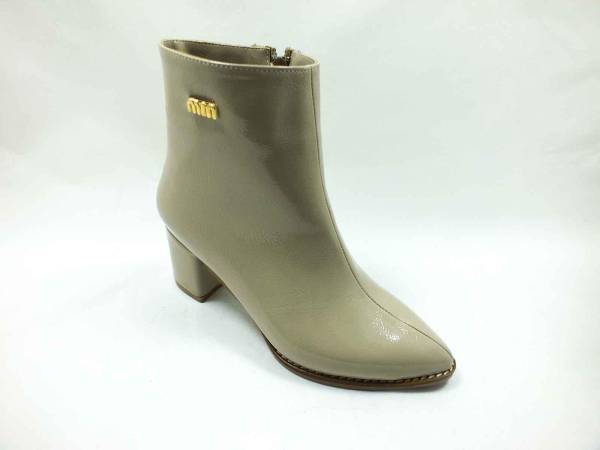 Marine Shoes Topuklu Klasik Rugan Bot Bej 86 21K-05