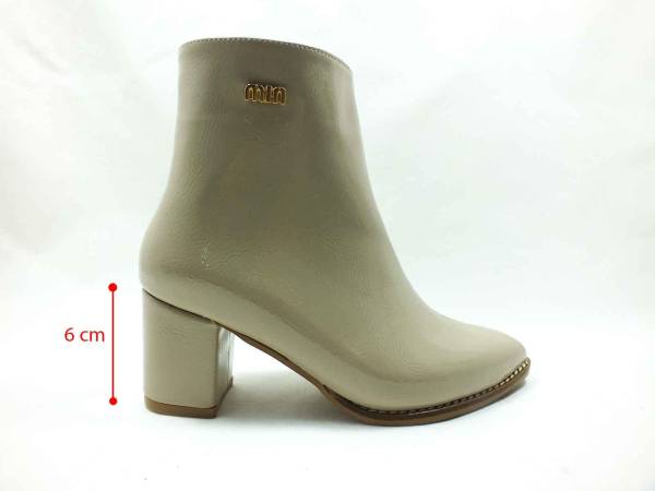 Marine Shoes Topuklu Klasik Rugan Bot Bej 86 21K-05