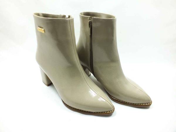 Marine Shoes Topuklu Klasik Rugan Bot Bej 86 21K-05