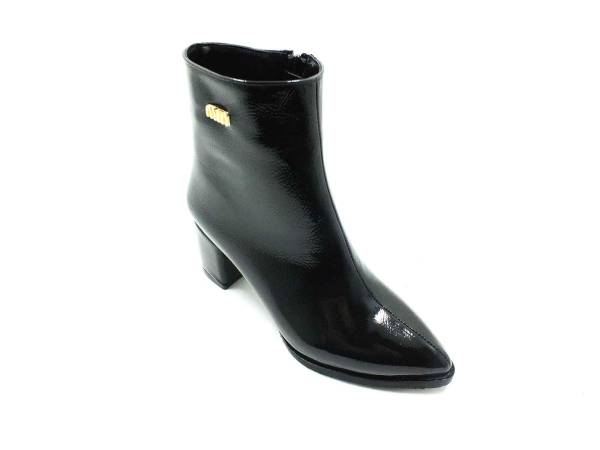 Marine Shoes Topuklu Klasik Rugan Bot Siyah 86 21K-05