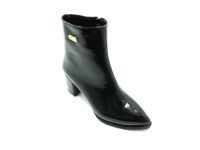 Marine Shoes Topuklu Klasik Rugan Bot Siyah 86 21K-05 - Thumbnail