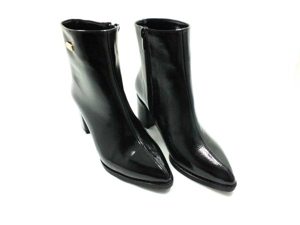 Marine Shoes Topuklu Klasik Rugan Bot Siyah 86 21K-05