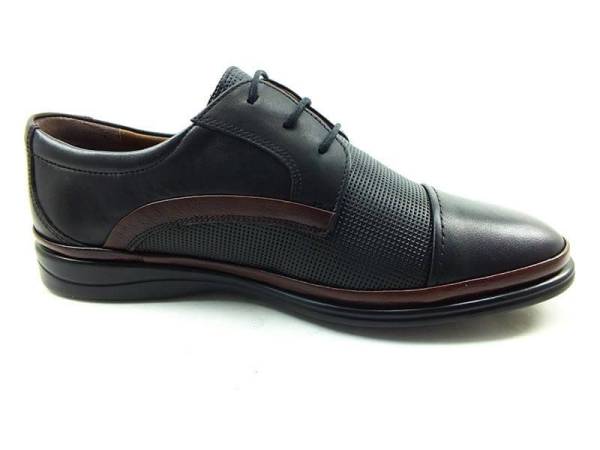 Ortopedik Bağcıklı Erkek Ayakkabı - Siyah - 2698