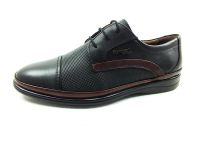 Ortopedik Bağcıklı Erkek Ayakkabı - Siyah - 2698 - Thumbnail