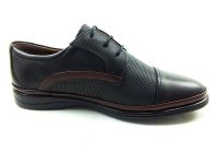 Ortopedik Bağcıklı Erkek Ayakkabı - Siyah - 2698 - Thumbnail