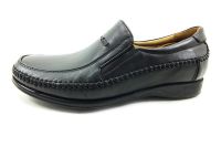 Ortopedik Bağcıksız Erkek Ayakkabı - Siyah - 10601 - Thumbnail