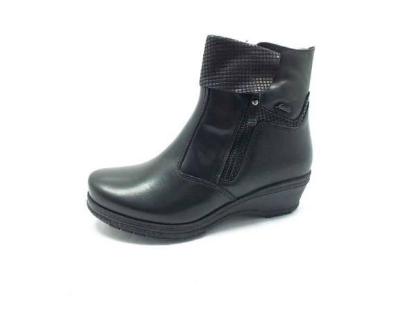 Ortopedik Comfort Fermuarlı Bayan Bot - Siyah - 25656