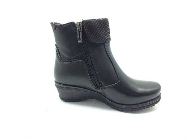 Ortopedik Comfort Fermuarlı Bayan Bot - Siyah - 25656