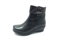 Ortopedik Comfort Fermuarlı Bayan Bot - Siyah - 25656 - Thumbnail