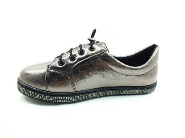 Punto Fermuarlı Günlük Kadın Ayakkabı - Platin - 373022